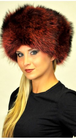 Red coonskin hat